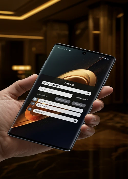 Interface de création de compte du Megawin Casino avec les premiers champs d'enregistrement et le bouton 'S'inscrire' visible pour les nouveaux joueurs.